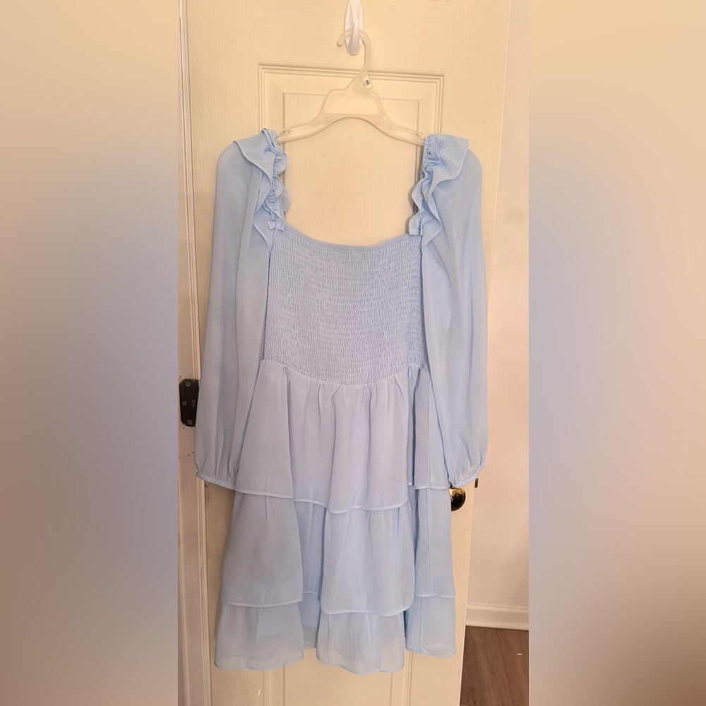 Byinns — Blue Ruffle Dress - Picture 3 of 4